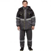 Куртка рабочая зимняя муж з43-КУ сер/черн (р.64-66) 182-188(серия З)