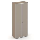 Estetica Шкаф высокий широкий (2 высок. фасада стекло лакобель в раме) ES.ST-1.10R U Латте/Лакобель umbra 800*420*1977