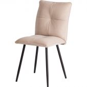 Стул Комус Мебель Flip велюр , 41х55х88, бежевый/черный Стул Комус Мебель Flip велюр , 41х55х88, бежевый/черный