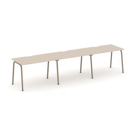 Estetica Рабочая станция на 3 места ES.RS-3.2-VK Капучино/Латте металл 3540*730*750