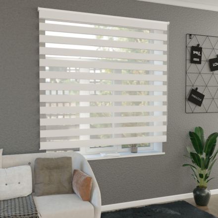 Рулонная штора Комус Мебель Angora 538603 V1 день/ночь, 50х160, белый