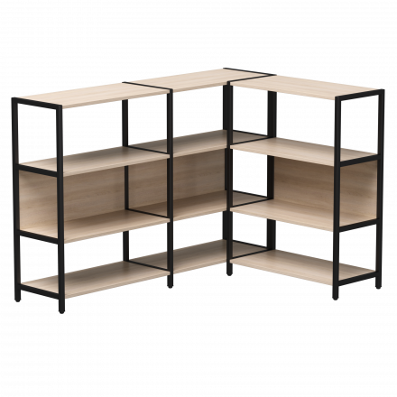 Набор стеллажных систем №14 Everprof EVO 1635x1215x1120 Дуб Соната/Черный