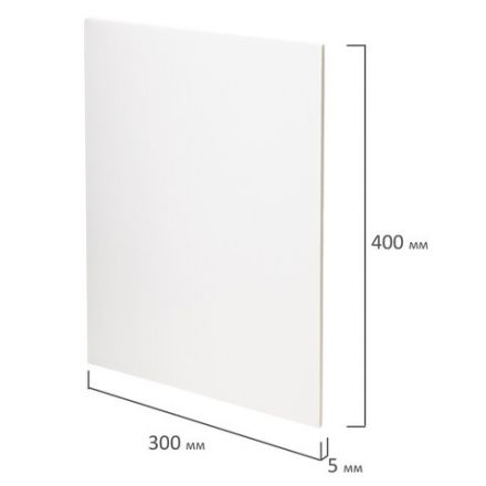 Пенокартон матовый, 30х40 см, толщина 5 мм, белый, КОМПЛЕКТ 5 листов, BRAUBERG, 112468