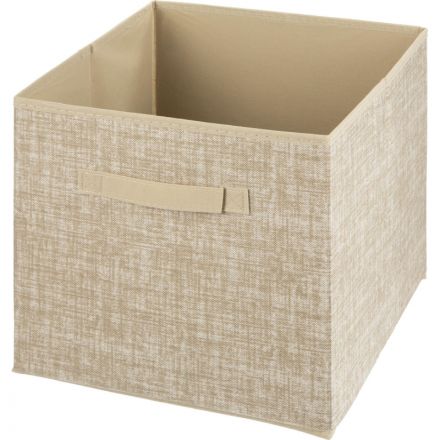 Короб для хранения одежды 30х30х30см с ручк,складн,полипр,беж,HHSS-3010-01