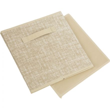 Короб для хранения одежды 30х30х30см с ручк,складн,полипр,беж,HHSS-3010-01