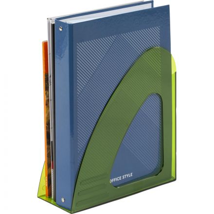 Вертикальный накопитель Attache пластиковый зеленый ширина 90 мм