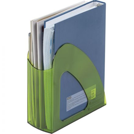 Вертикальный накопитель Attache пластиковый зеленый ширина 90 мм