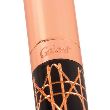 Ручка подарочная шариковая GALANT "Interlaken", корпус золотистый с черным, золотистые детали, пишущий узел 0,7 мм, синяя, 141663