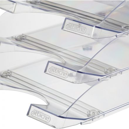 Лоток горизонтальный Attache Line прозрачный 340х255х63мм Лоток горизонтальный Attache Line прозрачный 340х255х63мм