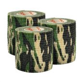 Камуфляжные ленты защитные эластичные маскировочные когезивные, 4,5 м х 5 см, 3 рулона, DASWERK (ДАСВЕРК), 680038