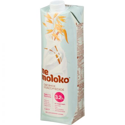 Напиток овсяный Nemoloko классич с кальцием и витам В2 3,2% 1 л 0922