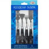 Мастихины особые Гамма "Московская палитра", набор 6шт. Мастихины особые Гамма "Московская палитра", набор 6шт.