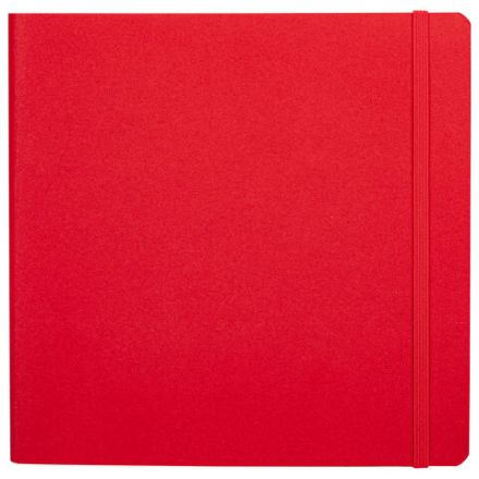 Скетчбук для акварели, 200 г/м2, 195х195 мм, среднее зерно, 20 л., сшивка, резинка, КРАСНЫЙ, BRAUBERG ART PREMIERE, 113258