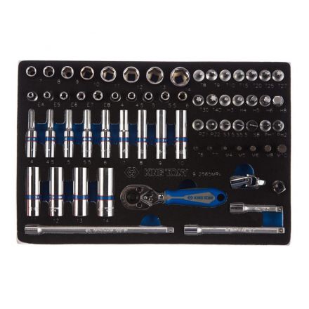 Набор головок с принадлежн.1/4,шестигр.,4-14мм,65 предм.KING TONY 2565 MRV