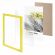 Рамка 21х30 см небьющаяся, багет 17,5 мм, пластик, BRAUBERG "Colorful", желтая, 391246