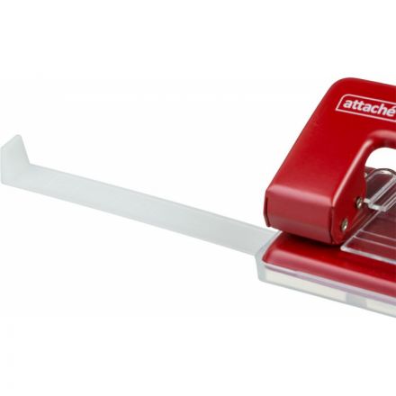 Дырокол Attache 6304 до 12 листов красный с линейкой