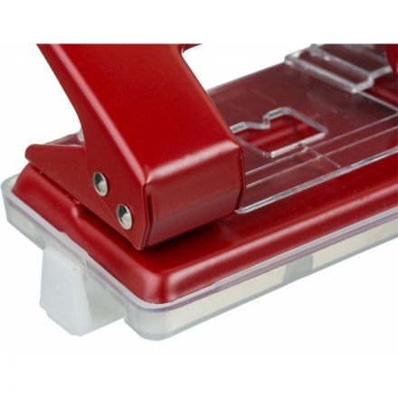 Дырокол Attache 6304 до 12 листов красный с линейкой