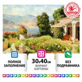 Картина стразами (алмазная мозаика) 30х40 см, ОСТРОВ СОКРОВИЩ "Цветущий сад", без подрамника, 662568