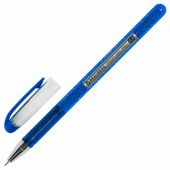 Ручка гелевая BRAUBERG "Profi-Gel PRO", СИНЯЯ, линия письма 0,4 мм, игольчатый наконечник 0,5 мм, печать на корпусе, 144125