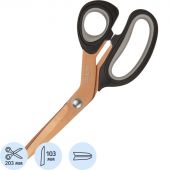 Ножницы Attache Selection Argo 203 мм с титановым покрытием лезвий и пластиковыми анатомическими ручками черного/серого цвета