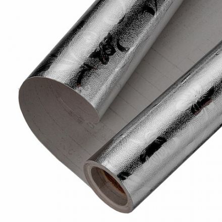 Самоклеящаяся пленка, алюминиевая фольга защитная для кухни/дома, 0,6х3 м, серебро, цветы, DASWERK (ДАСВЕРК), 607849