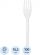 Вилка одноразовая 165мм, белая, бюджет, КОМУС ПС 100шт/уп