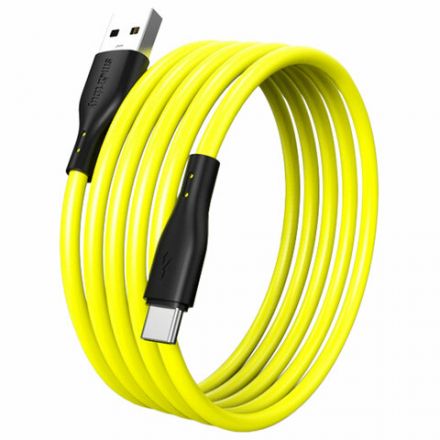 Кабель S21 USB – Type-C, 1 м, 3 А, SMARTBUY, для зарядки и передачи данных, желтый, 93409, iK-3112-S21by