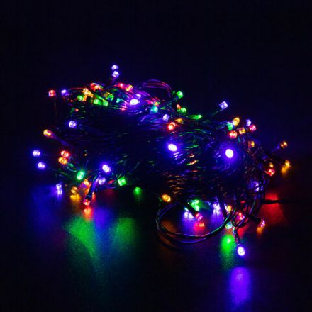 Электрогирлянда-нить комнатная "Стандарт" 20 м, 200 LED, мультицветная, 220 V, контроллер, ЗОЛОТАЯ СКАЗКА, 591358