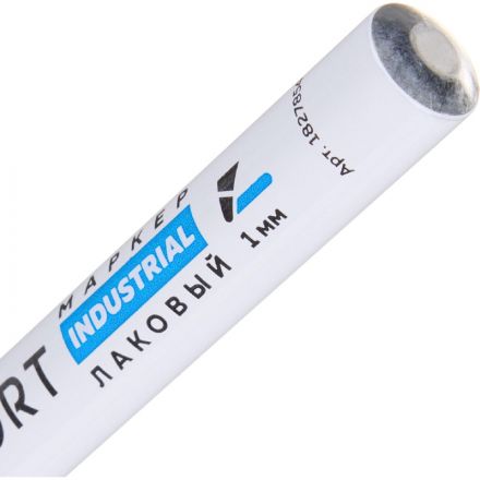 Маркер лаковый TOPFORT Industrial 1 мм белый
