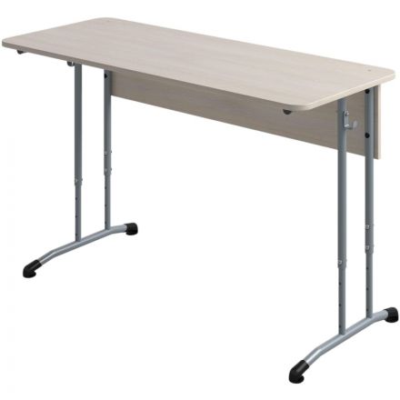 Парта МЕТ_ Стол ученический Знание 2-мес. 3-7г.р. закр уг. шамони св./серый