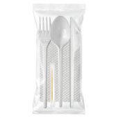 Набор одноразовых приборов № 5 на 1 персону, 5 предметов (вилка, ложка, нож, салфетка зубочистка)
