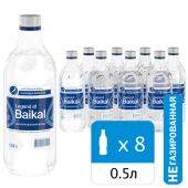 Вода негазированная питьевая LEGEND OF BAIKAL 0,5 л, стеклянная бутылка, УТ-00000655