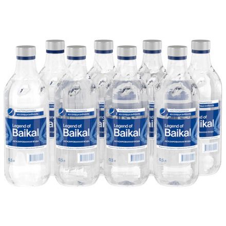 Вода негазированная питьевая LEGEND OF BAIKAL 0,5 л, стеклянная бутылка, УТ-00000655