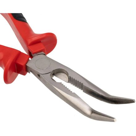 Тонкогубцы изогнутые 200мм никел., двухкомпонентные рукоятки REXANT 12-4621