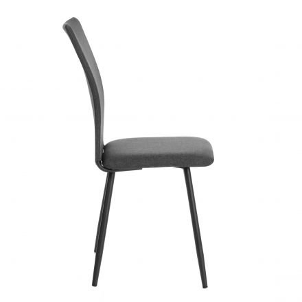 Стул обеденный La Rousse NEW, ткань рогожка, темно-серый, F68, 45x55x93 см