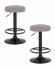 Набор 2 шт Табурет барный DOBRIN BRUNO BLACK, серый велюр (MJ9-75)