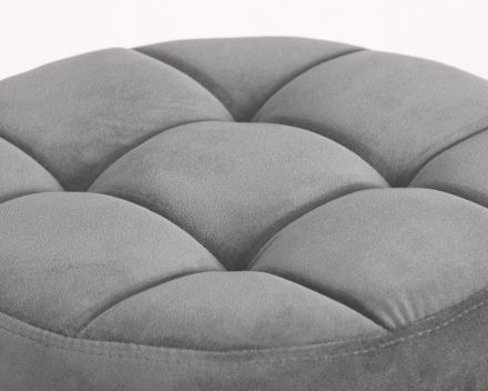 Набор 2 шт Табурет барный DOBRIN BRUNO BLACK, серый велюр (MJ9-75)