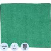 Салфетка хозяйственная микрополимер PVA/PU 35х40 310 г/м2 зеленый 5 шт/уп