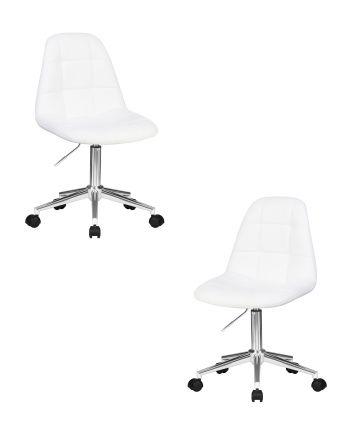 Набор 2 шт Офисное кресло для персонала DOBRIN MONTY, белый