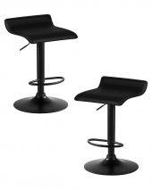 Набор 2 шт Стул барный DOBRIN TOMMY BLACK, чёрный