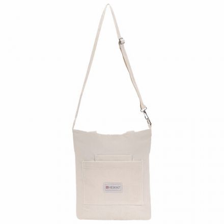 Сумка шоппер HEIKKI VELVET (ХЕЙКИ), вельвет, карманы, 35х32 см, бежевый, 272438