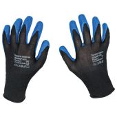 Перчатки нейлоновые SCAFFA "Grip", текстурированное латексное покрытие (облив), размер 9, L (большой), 00-00015296