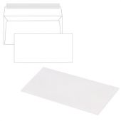 Конверты Е65 (110х220 мм), отрывная лента, 80 г/м2, КОМПЛЕКТ 1000 шт., 41623