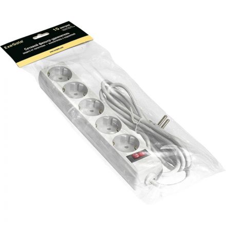 Сетевой фильтр ExeGate SP-5-10W 5р/10м, 10А/2,2кВт, белый(EX279182RUS) Сетевой фильтр ExeGate SP-5-10W 5р/10м, 10А/2,2кВт, белый(EX279182RUS)