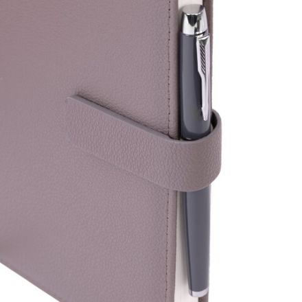 Ежедневник в подарочном наборе 5 в 1, А5, 145x212 мм, BRAUBERG "President", под кожу, 160 листов, серый, 116854