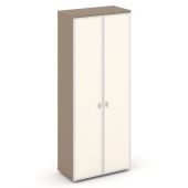 Estetica Шкаф высокий широкий (2 высок. фасада стекло лакобель в раме) ES.ST-1.10R I Латте/Лакобель ivory 800*420*1977