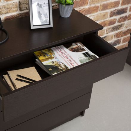 Комод BRABIX "Scandi CM-001", 750х330х730 мм, 4 ящика, ЛДСП, венге, 641902, ЦБ013659 -3