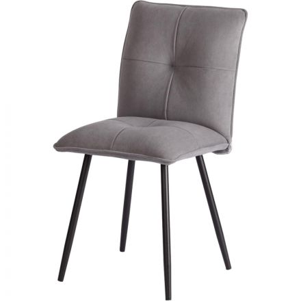 Стул Комус Мебель Flip велюр , 41х55х88, серый/черный Стул Комус Мебель Flip велюр , 41х55х88, серый/черный