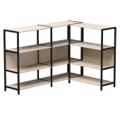 Набор стеллажных систем №14 Everprof EVO 1635x1215x1120 Кашемир/Черный