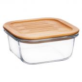 Контейнер стекл квадр 520мл бамб/кр Studio TM Appetite